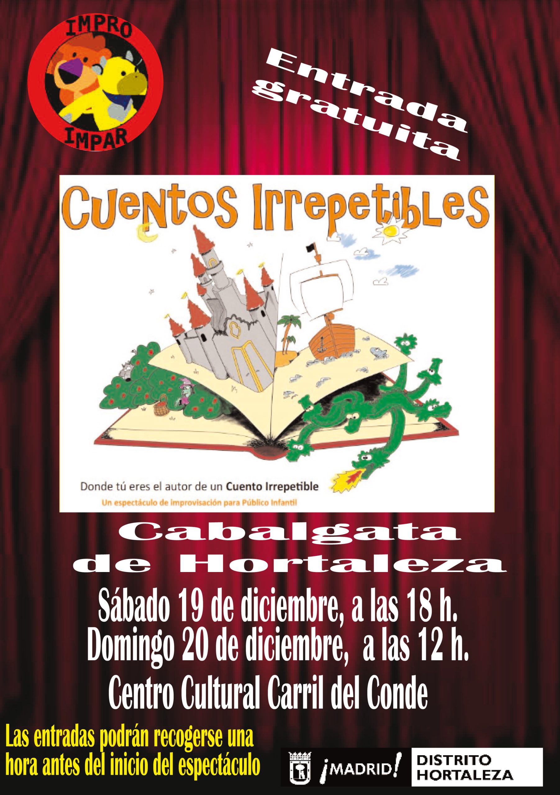 Teatro infantil de improvisación a beneficio de la Cabalgata de Hortaleza